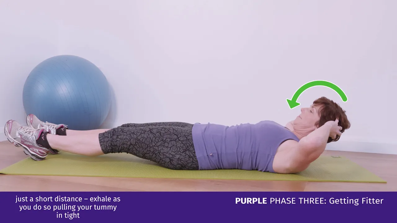 a woman doing an exercise 