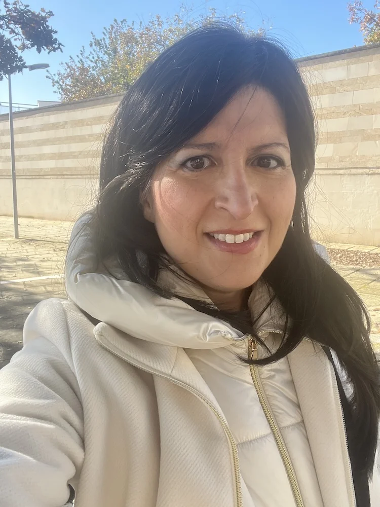 a woman smiling for the camera