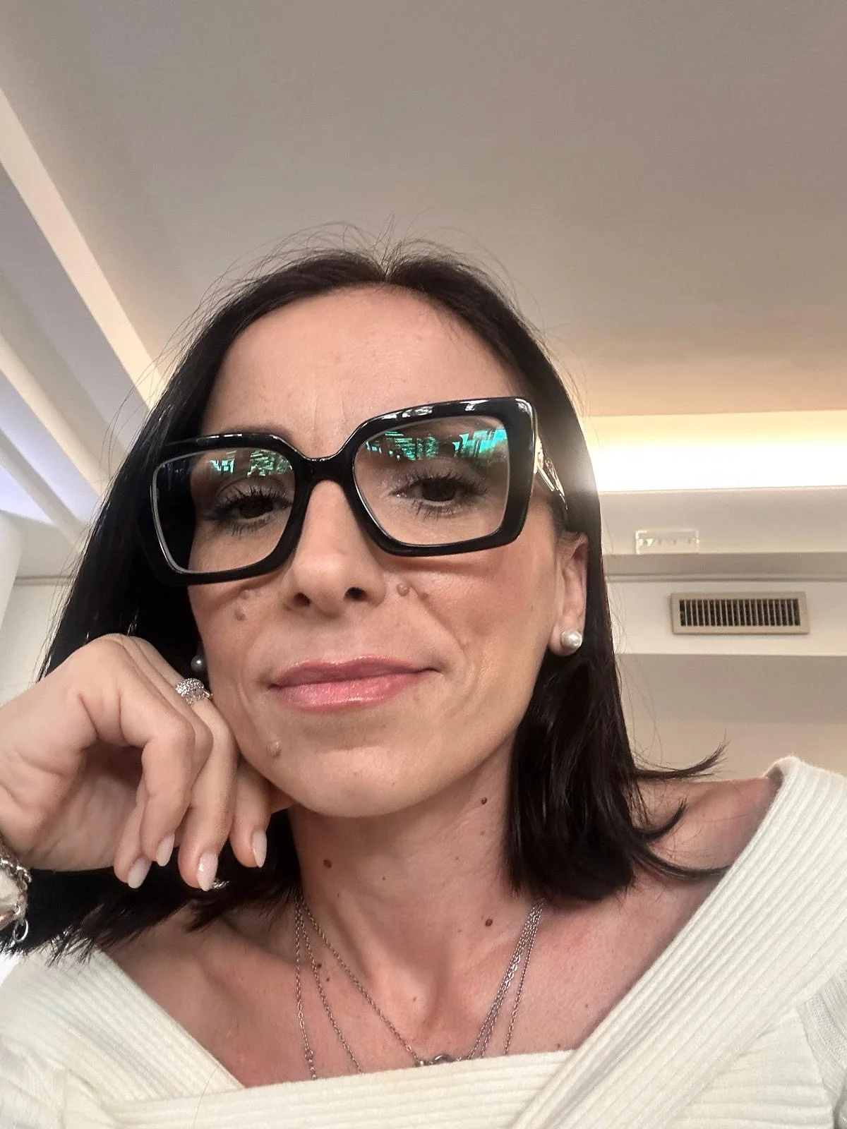 a woman wearing sunglasses